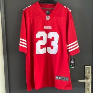 NFL San Francisco 49ers Christian McCaffrey #23 Red Jersey